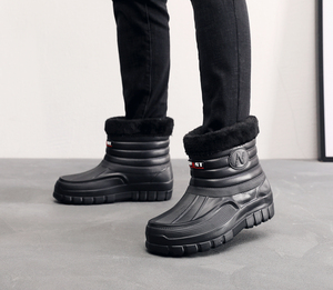 Chaussures de travail classiques imperméables pour femmes, chaudes, antidérapantes, rembourrées, épaisses, mi-hautes, pour l'hiver - Product Image 6