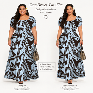 Vestido de Verano para Mujer con Patrón Tribal Samoano, Diseño Personalizado, Tejido Suave de Fibra de Leche, Cuello Redondo, Corte Holgado, Talla Grande 7XL - Product Image 3