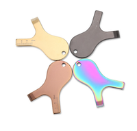 Brosse de levage de cils en acier inoxydable doré avec logo personnalisé avec peigne en forme de Y séparant les cils pour la teinture permanente