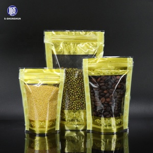 Tùy Chỉnh Rõ Ràng Phía Trước Moistureproof Vàng Trở Lại Nắp Kéo Ziplock Túi Gravure In Ấn Đứng Túi Cho Bao Bì Thực Phẩm Thức Ăn Vật Nuôi - Product Image 3