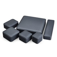 FANXI Vente en gros OEM Boîte à bagues carrée en plastique PU couleur personnalisée Modèle d'emballage pour ensemble de bijoux