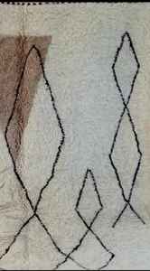 Beni Ourain Handmade 5x8.5 ft Berber Wool Rug Customizable Moroccan Style Cotton for Camping Picnic Geometric Boho Design - Product Image 4