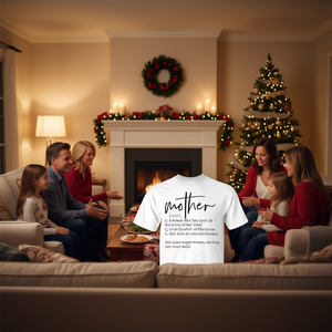 Camiseta gráfica con definición de madre, unisex, para adultos, manga corta, cuello redondo, impresión digital, ropa para fiesta de reunión familiar - Product Image 3