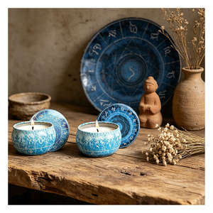 Boîtes de bougies artistiques en coton non toxique parfumées, avec couvercles de luxe, forme personnalisable, étiquette privée, pour remplissage, vente au détail et échantillonnage en réseau - Product Image 6