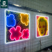 Enseigne néon RGB télécommandée pour décorations d'événements promotionnels et de fêtes
