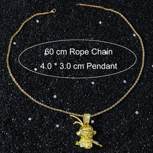 Collar con Colgante de Mono Rey de Aleación, Diseño Innovador y Popular, Estilo Hiphop, Cadena de Acero Inoxidable, Collar para Hombre, Joyería al por Mayor - Product Image 5