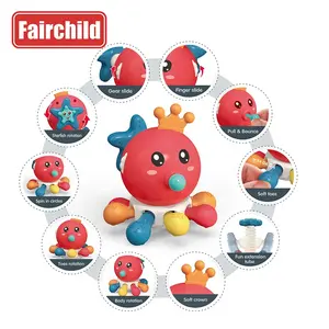 Fairchild mainan gurita mainan bayi Teether, mainan jari bayi mainan edukasi