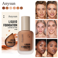Foundation Cair Label Pribadi Logo Kustom Tahan Lama Full Coverage Efek Blur Melembapkan Menenangkan Perawatan Kulit Makeup