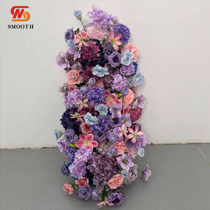 SMOOTH Luxury Wedding Events Decorative Plum Purple <b>Artificial</b> <b>Flower</b> Arrangement - Product Image 3