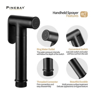 Горячая распродажа, матовый черный вагинальный распылитель для ванной - Product Image 4