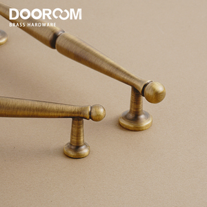 DOOROOM Solid Brass Luxury Furniture Handle Bamboo Cabinet Drawer Handle Antique Brass Color Vintage Cabinet <strong>Door</strong> Pulls - Product Image 3