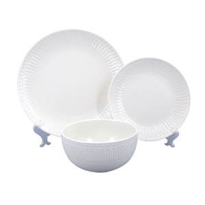 Vente flash : Service de table carré <span class=keywords><strong>en</strong></span> <span class=keywords><strong>arcopal</strong></span>, 24 pièces, doré et embossé, prix d'usine - Product Image 5