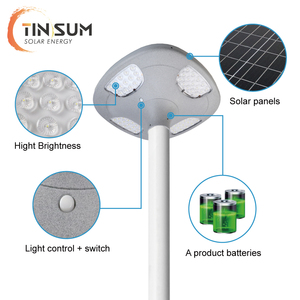 Lampe solaire imperméable conforme à la norme IP65, avec batterie, 60led, 6000lumens, éclairage d'extérieur, boîtier gris, idéal pour le jardin - Product Image 3
