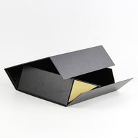 Brillant boîte en carton avec couvercle magnétique, coffret plat pliable en forme de livre, boîtes d'emballage cadeaux