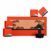 Coffret Cadeau Carré Orange Personnalisable avec Logo – Emballage de Luxe Certifié pour Gâteaux, Thés et Pâtisseries – Pliable, Marquage à Chaud, OEM, Vente en Gros