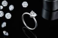 Bague scintillante pour mamelon en forme de coeur pour femme, bijoux, idée cadeau, 1 Ct, vente en gros,