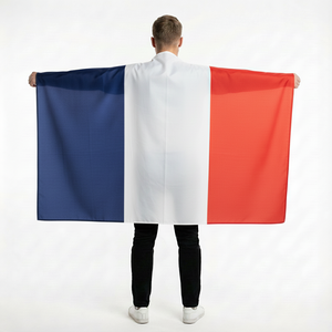 Набор болельщика Чемпионата мира <span class=keywords><strong>2026</strong></span> по футболу во Франции: водонепроницаемые полиэстеровые флаги, накидка, сумка на шнурке, повязка на голову, маска для лица, футбольные аксессуары - Product Image 3