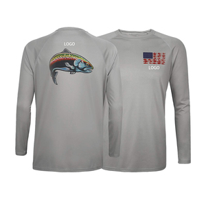 Camisa de pesca de manga larga con protección UV para hombre de alta calidad, logotipo impreso personalizado, elástico en 4 direcciones, de talla grande, impermeable - Product Image 5