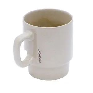 ROCMOK-tazas de café de cerámica apilables, 300ml