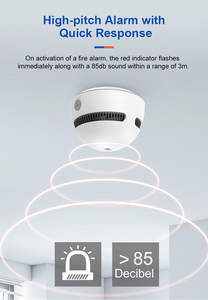 Détecteur de fumée PGST Wifi ZigBee avec <span class=keywords><strong>bouton</strong></span> de <span class=keywords><strong>test</strong></span> et de silence, certification EN14604/UL217, autonomie de la batterie de 10 ans - Product Image 4