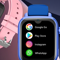 Montre connectée 4G pour enfants, Android 8.1, GPS, bracelet en gel de silice, moniteur de fréquence cardiaque, appel vidéo, chat vocal, rappel d'appel - Nouveauté 2026, Vente Flash