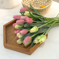 Mini-tulipes artificielles en plastique PE, simulation réaliste, vente directe usine, pour décoration de mariage et de maison, utilisation intérieure et extérieure