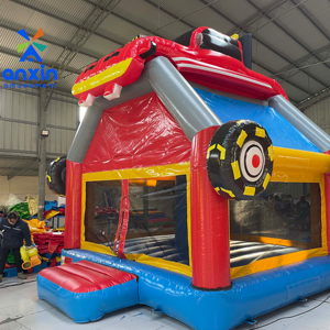 Racing hình dạng <span class=keywords><strong>Inflatable</strong></span> ít Trampoline Sản xuất tại Trung Quốc nhà máy bán hàng trực tiếp thương mại cho thuê Đảng thiết bị - Product Image 1