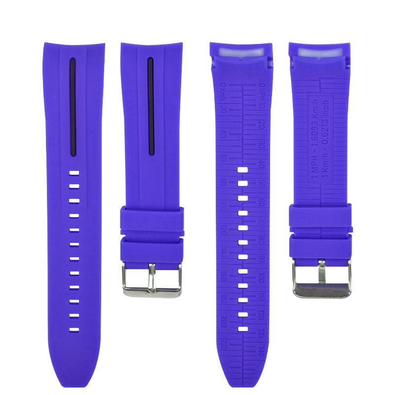 Blue with black line