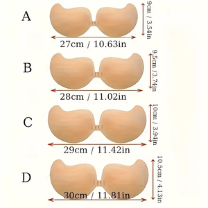 <span class=keywords><strong>Reggiseno</strong></span> Adesivo in Silicone <span class=keywords><strong>Push</strong></span>-<span class=keywords><strong>Up</strong></span> Xinrui per Donne, Design <span class=keywords><strong>Senza</strong></span> Spalline con Tecnica Ricamata per Abiti Scollati sulla Schiena - Product Image 2