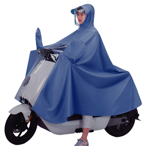 دائم في جميع الأحوال الجوية PVC دراجة شخص واحد المطر المعطف للماء للكبار المراهقين الأولاد-معدات السفر المشي لمسافات طويلة - Product Image 4