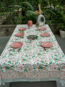 Firdous-e-Khushiyan <b>TABLE</b> <b>CLOTH</b> natural Style Floral Print Home Decoration Wedding Garden <b>Party</b> <b>Table</b> Runner Placemat - Product Image 2