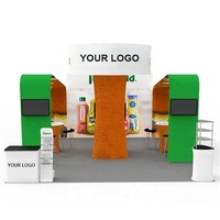 Stand d'exposition modulaire portable personnalisé avec étagères et comptoir