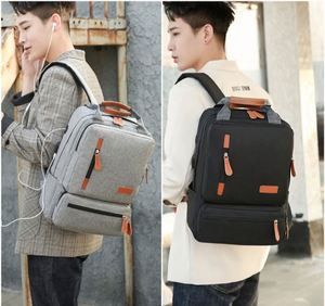 Unisex 2025 <b>Laptop</b> Backpack Set <b>Small</b> Pocket Oxford Material Zipper Closure USB Travel School Business College Work Fits 14.5in - Product Image 3