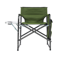 Chaise pliante de réalisateur avec table latérale et appui-tête, chaises de réalisateur portables de luxe en toile