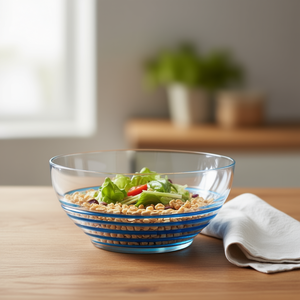 Tazón de servir acrílico Swirl, plato grande de plástico sin BPA para sopa, ensalada, cereales, refrigerios, diseño moderno, para fiestas - Product Image 2