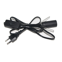 Cordon de support de lampe E12 E14 E26 E27 avec prise EU 2 broches et variateur d'intensité pour lampe de sel DIY