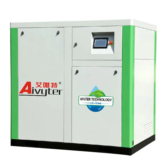 60hp 45Kw không ồn ào nước bôi trơn dầu miễn phí nén Vít Máy nén khí cho màu SORTER