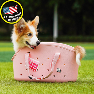 Borsa da trasporto per cane gatto EVA personalizzabile con materiale impermeabile leggero ed elegante da esterno scarpe con ciondolo Charm borsa da spiaggia per animali domestici - Product Image 1