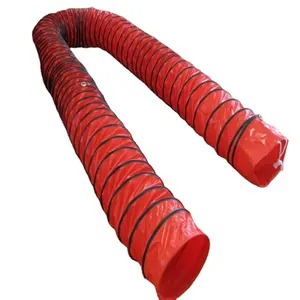 Duto vermelho do PVC Veting ar industrial fogo-duto flexível espiral retardador
