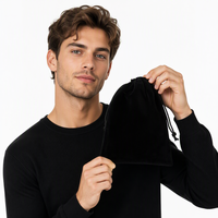 Petite pochette en velours pour bijoux, sac à poussière pour le rangement à la maison, logo personnalisé pour les bijoux, les cadeaux, les cosmétiques, les emballages de bibelots