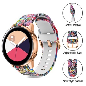 Bracelet imprimé pour femmes, pour Samsung Galaxy Watch 5 Pro/4, en Silicone, Sport, 22mm, 20mm, motif floral, léopard, bracelet de remplacement - Product Image 4