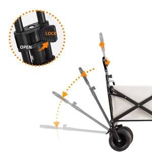 Outdoor Camping Car Portable Picnic Storage Platform <strong>Four</strong>-<strong>wheel</strong> Folding <strong>Trolley</strong> Small Trailer High Carbon Steel 600D Oxford - Product Image 6