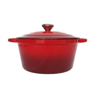 <span class=keywords><strong>Cocotte</strong></span> <span class=keywords><strong>en</strong></span> <span class=keywords><strong>fonte</strong></span> émaillée rouge foncé, four hollandais rond multi-usages pour braiser et rôtir - Product Image 5