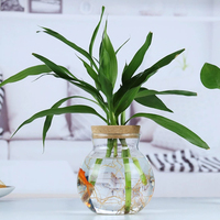 Vase cylindrique en verre transparent fait à la main moderne de qualité en gros 3 pièces ensemble de terrarium en verre pour la décoration intérieure Vase de table
