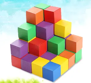 Özelleştirilmiş renkler 10mm 8mm küçük ahşap bloklar ahşap küpleri ahşap montessori matematik yardımcıları çocuk eğitici oyuncaklar