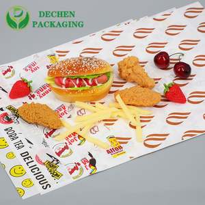 Papier d'emballage pour crêpes, hamburgers, avec logo personnalisé imprimé, qualité alimentaire - Product Image 4