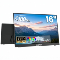 Monitor Portátil de 16 Pulgadas con Tecnología Antiparpadeo, 1920X1200P, 180Hz, HDR, 300Nits de Brillo para Largas Jornadas de Trabajo