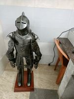 COSTUME D'ARMURE DE CHEVALIER MÉTALLIQUE MÉDIÉVALE Taille réelle-Armures restaurées Armure médiévale en métal antique/Armure de chevalier/Armure complète S