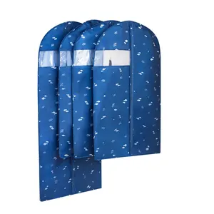 비 짠 아이 인쇄 의류 먼지 커버 사용자 정의 디자인 아이 휴대용 지퍼 정장 드레스 가방