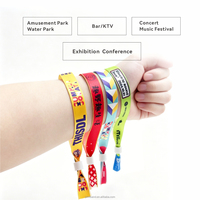 Pulseras Deportivas Personalizadas de Tela de Poliéster para Eventos, Festivales y Fiestas, de Un Solo Uso, con Logotipo Personalizado, Venta al Por Mayor